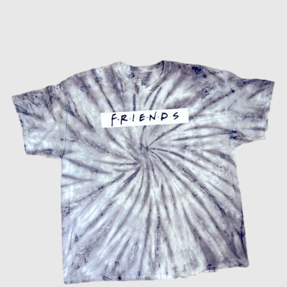 Friends Graphic Tie dye T-Shirt Purple XL